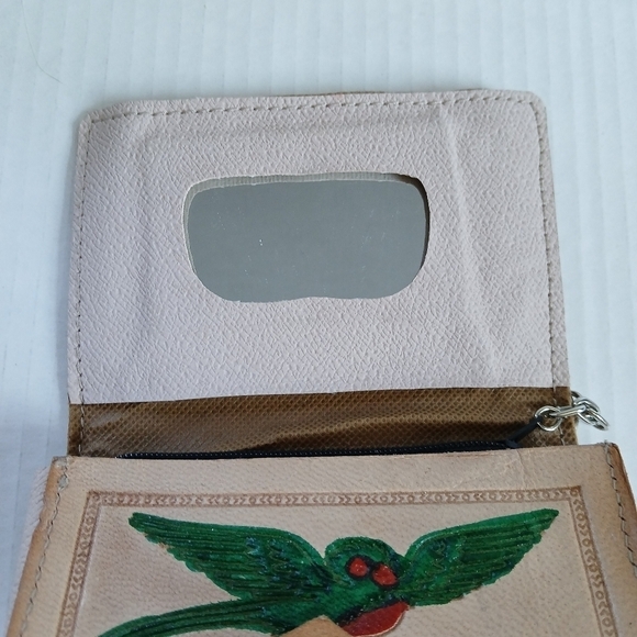 Guatemala Tourist Wallet Leather Embossed Hand Painted Crafts Mexico Unisex - Picture 10 of 14